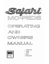 Operating And Owners Manual - (page 1)