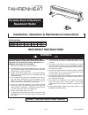 Installation, operation & maintenance instructions manual - (page 1)