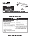 Installation, operation & maintenance instructions manual - (page 1)