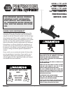 Operating manual & parts list - (page 1)