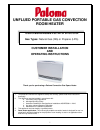 Customer Installation And Operating Instructions - (page 1)