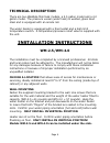 Installation And Operating Instruction Manual - (page 7)