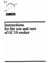 Instructions For The Use & Care - (page 1)
