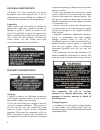 Installation, Service And User Manual - (page 4)