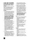 Use & Care Instructions Manual - (page 8)