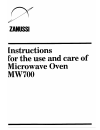 Instructions For Use And Care Manual - (page 1)