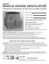 Product Manual And Installation Manual - (page 1)