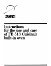 Instructions For The Use And Care - (page 1)