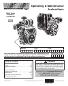 Operating & Maintenance Instructions - (page 1)