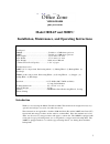 Installation, Maintenance & Operating Instructions - (page 1)