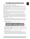 Product Warranty And Safety Manual - (page 5)