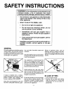 Safety Instructions - (page 1)