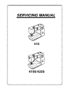 Servicing Manual - (page 1)
