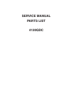 Service Manual And Parts List - (page 1)
