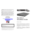 Quick start installation manual - (page 1)
