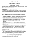 Instructions For Use Manual - (page 1)