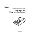 Operation And Programming Manual - (page 1)