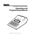 Operating And Programming Manual - (page 1)