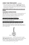 Use And Care Instructions Manual - (page 5)