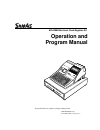 Operation And Program Manual - (page 1)
