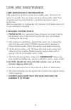 Use & Care Instructions Manual - (page 14)