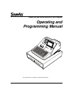 Operating And Programming Manual - (page 1)