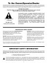 Owner's/operator's Manual - (page 4)
