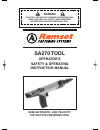 Operator's safety & operating instruction manual - (page 1)