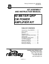 Assembly And Instruction Manual - (page 3)