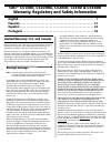 Regulatory And Safety Information Manual - (page 1)