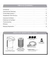 Installation, Use & Care Manual - (page 2)