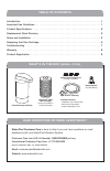 Installation, Use And Care Manual - (page 2)