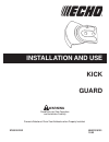 Installation And Use Manual - (page 1)