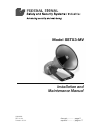Installation And Maintenance Manual - (page 1)