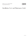 Installation, User's, And Maintenance Manual - (page 1)