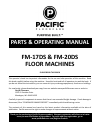 Parts & Operating Manual - (page 1)
