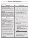 Important Safety Instructions Manual - (page 4)
