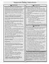 Important Safety Instructions Manual - (page 5)