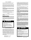 Installation Instructions; Use And Care Information - (page 2)