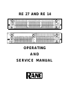 Operating And Service Manual - (page 1)